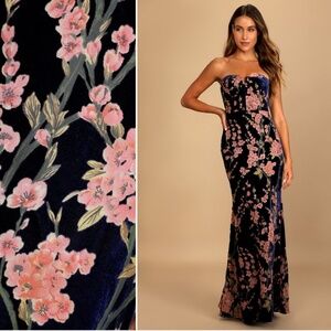 LULU's Floral Sexy Flowy Prom Wedding Chic Floral Bustier Maxi Dress NWOT